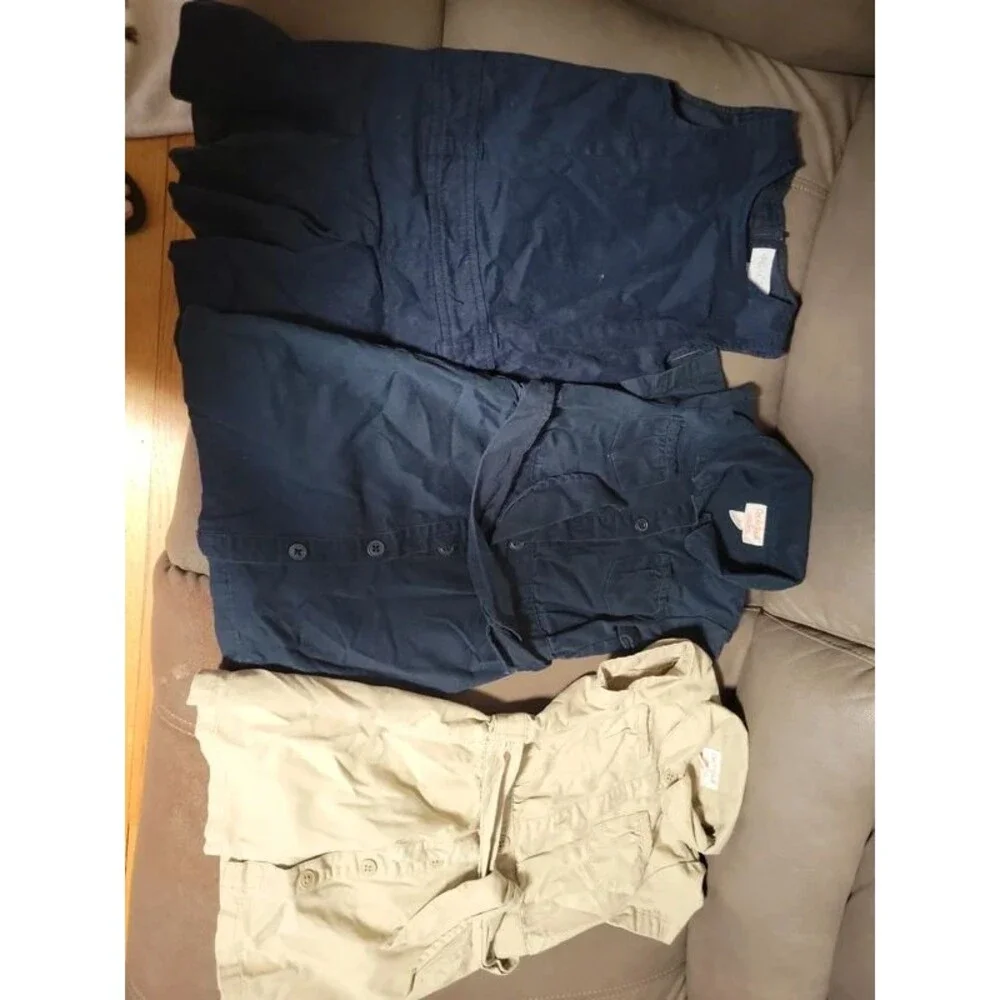Size 4 t girls.uniform dresses blue and khaki